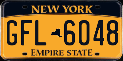 NY license plate GFL6048