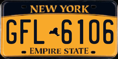 NY license plate GFL6106