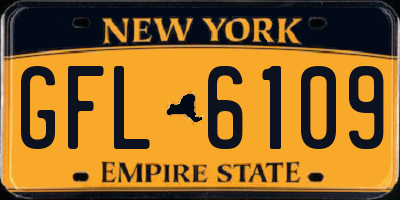 NY license plate GFL6109