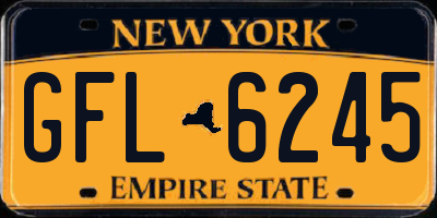 NY license plate GFL6245