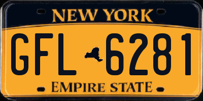 NY license plate GFL6281