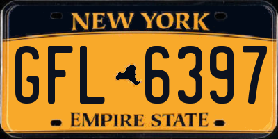 NY license plate GFL6397