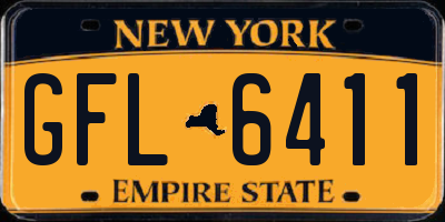 NY license plate GFL6411