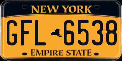 NY license plate GFL6538