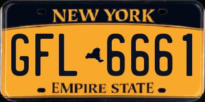 NY license plate GFL6661