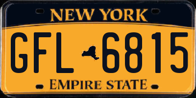 NY license plate GFL6815