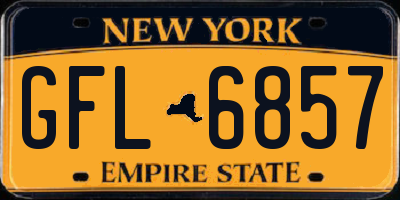 NY license plate GFL6857