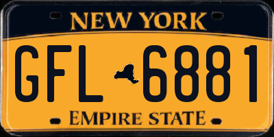 NY license plate GFL6881
