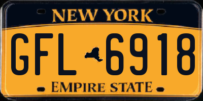 NY license plate GFL6918