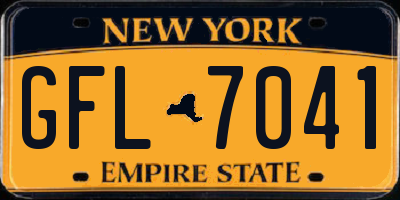 NY license plate GFL7041