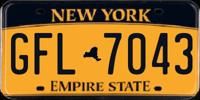 NY license plate GFL7043