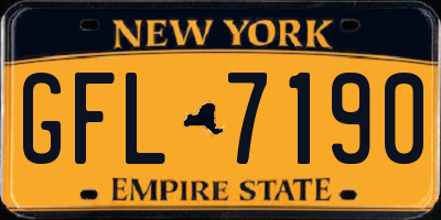 NY license plate GFL7190