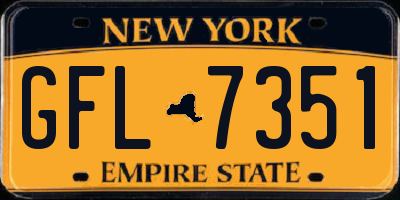NY license plate GFL7351