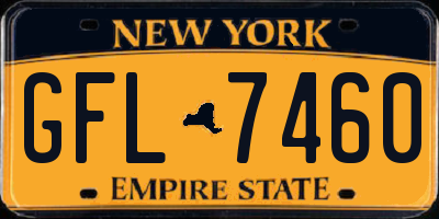 NY license plate GFL7460