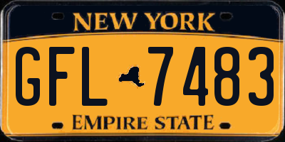 NY license plate GFL7483