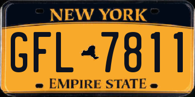 NY license plate GFL7811