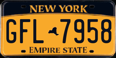 NY license plate GFL7958
