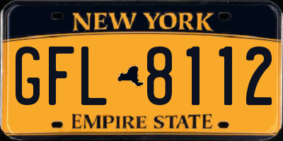 NY license plate GFL8112