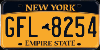 NY license plate GFL8254