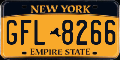 NY license plate GFL8266