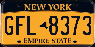 NY license plate GFL8373