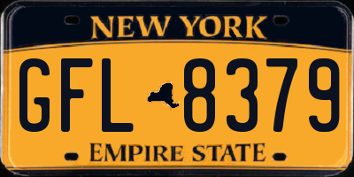 NY license plate GFL8379
