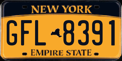 NY license plate GFL8391