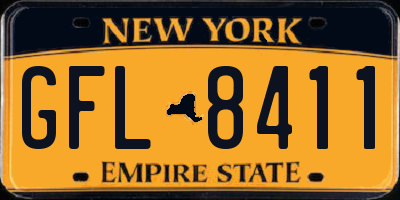 NY license plate GFL8411