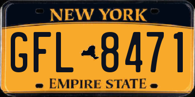 NY license plate GFL8471