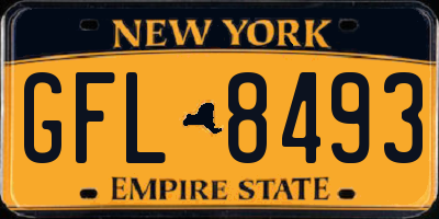 NY license plate GFL8493