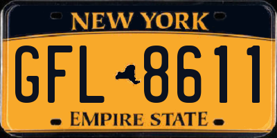 NY license plate GFL8611