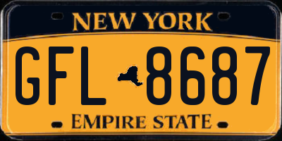 NY license plate GFL8687