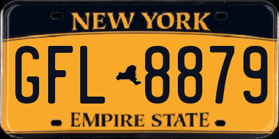 NY license plate GFL8879
