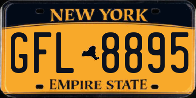 NY license plate GFL8895