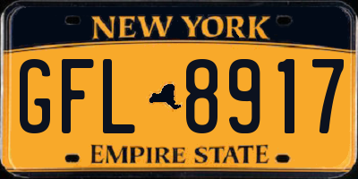 NY license plate GFL8917