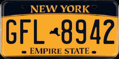 NY license plate GFL8942