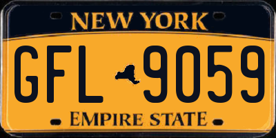 NY license plate GFL9059