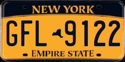 NY license plate GFL9122