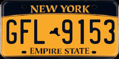 NY license plate GFL9153