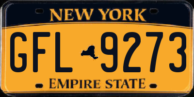 NY license plate GFL9273