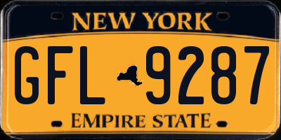 NY license plate GFL9287