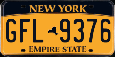NY license plate GFL9376