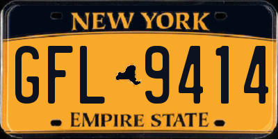 NY license plate GFL9414