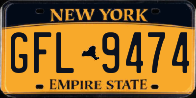 NY license plate GFL9474