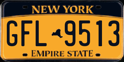 NY license plate GFL9513