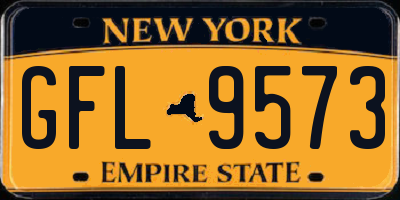 NY license plate GFL9573