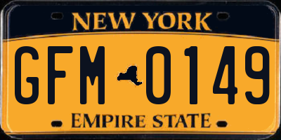 NY license plate GFM0149