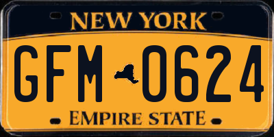 NY license plate GFM0624