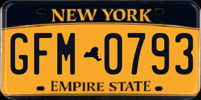 NY license plate GFM0793