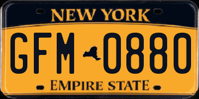 NY license plate GFM0880